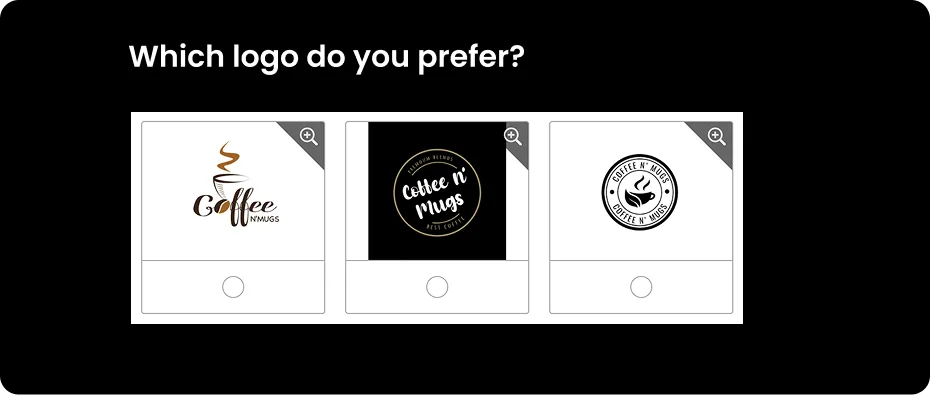 Visual choice question example