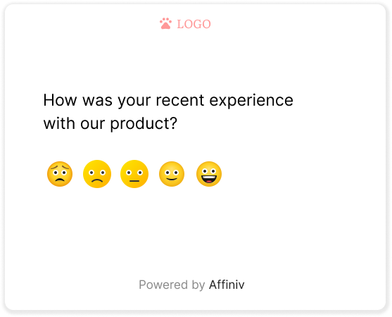 Smiley survey with colorful smileys