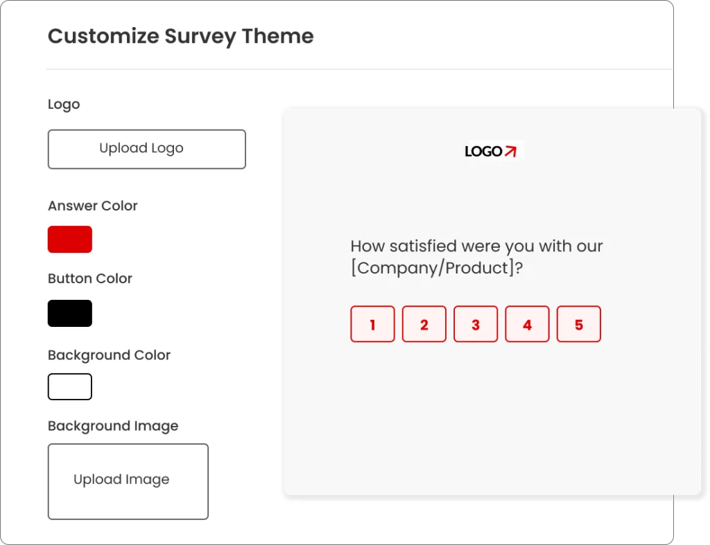 Customize Theme of a CSAT Survey