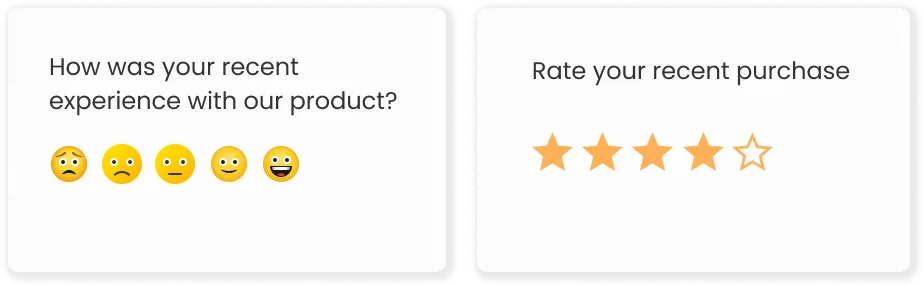 CSAT Smiley Face Survey and 5-Star Survey