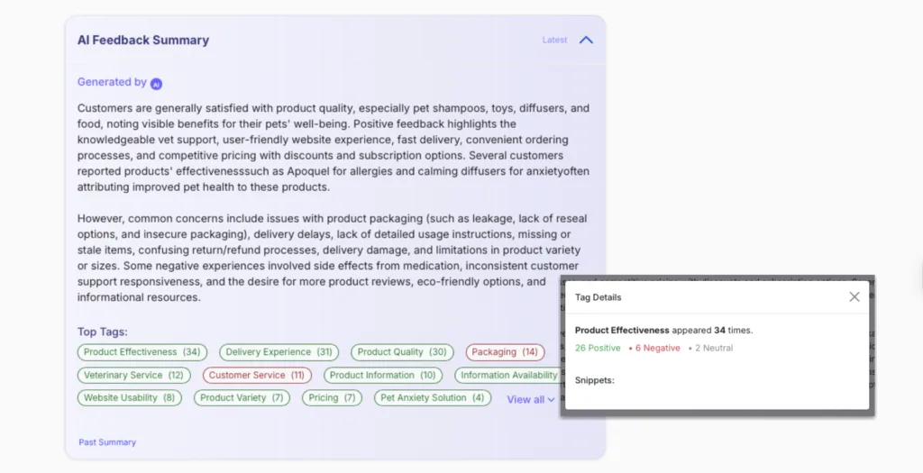 Get AI-generated summary and sentiment analysis of Tags and keywords
