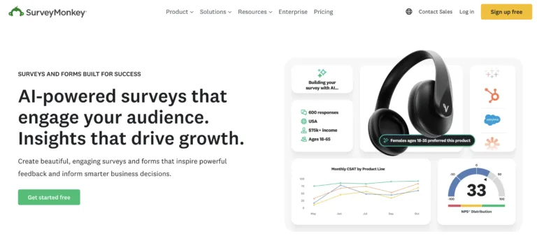 SurveyMonkey is one of the most well-known Delighted Alternatives.